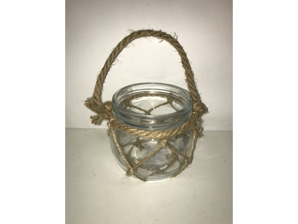 9CM GLASS JAR/ROPE Something special
